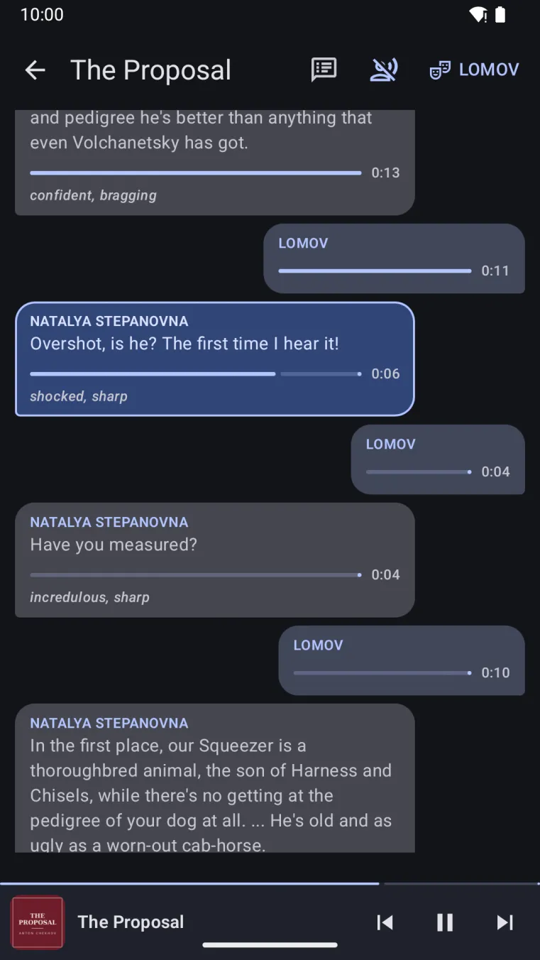 2Reply on Android — your lines collapsed to a name and a timing gauge